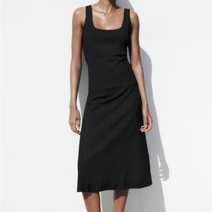 Black ribbed dress from Zara, size small